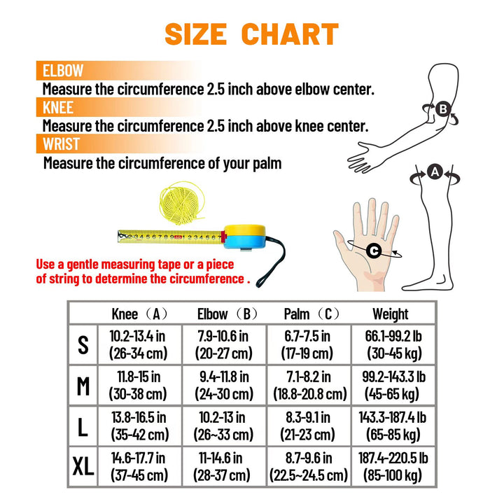 Premium Protective Gear Set for Kids & Adults – Elbow, Knee, Wrist Pads for Skateboarding, Roller Skating, BMX, Cycling, & 