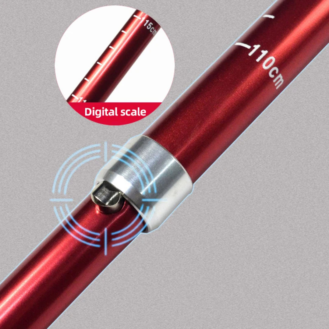 Premium Portable Folding Trekking Pole – Lightweight Alloy Shaft, Carbon Tungsten Steel Tip, Adjustable T-Handle, 4-Section 