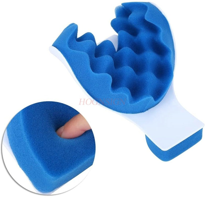 Premium Neck Support Pillow – Chiropractic Relaxer & Shoulder Traction Stretcher – Therapeutic Cervical Spine Alignment 