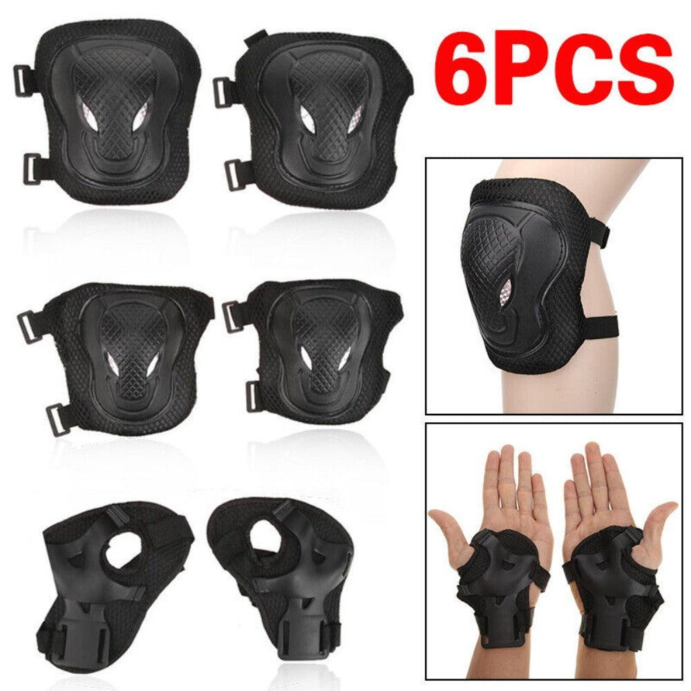 Premium Protective Gear Set for Kids & Adults – Knee Pads, Elbow Pads, Wrist Guards for Skateboarding, Roller Skating, 