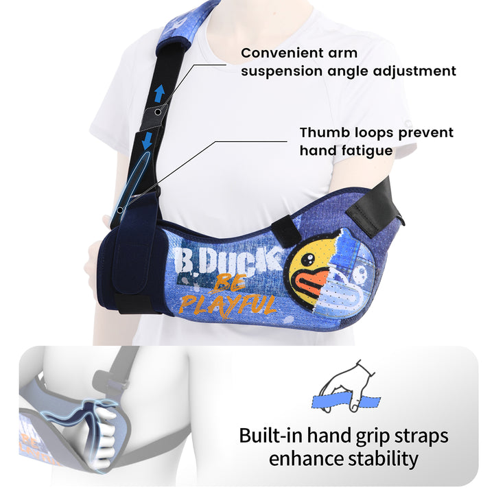 Premium Shoulder Abduction Sling Support with Pillow for Injury Recovery, Medical Immobilizer, Ventilated Mesh, Universal 