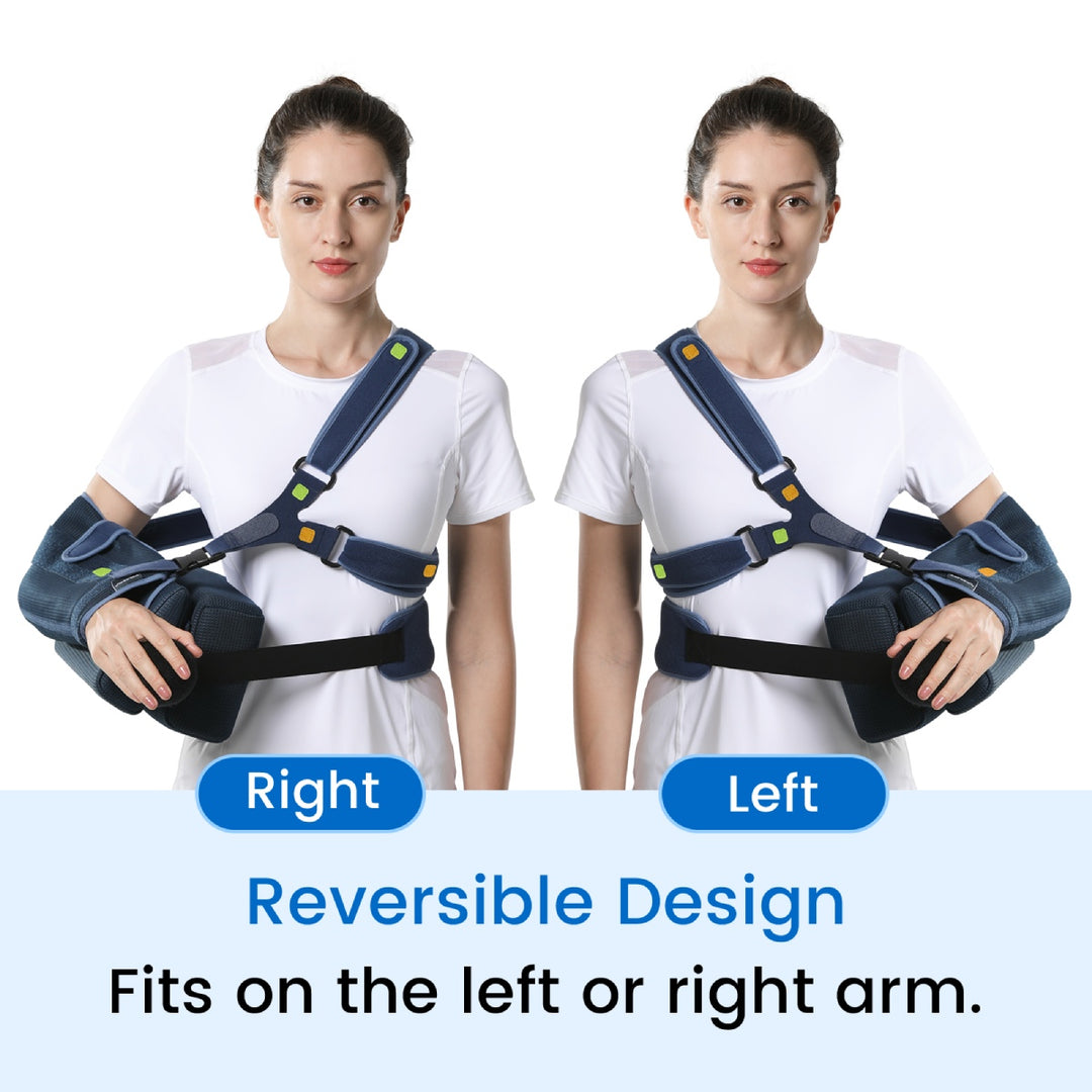 Premium Shoulder Abduction Sling Support with Pillow for Injury Recovery, Medical Immobilizer, Ventilated Mesh, Universal 