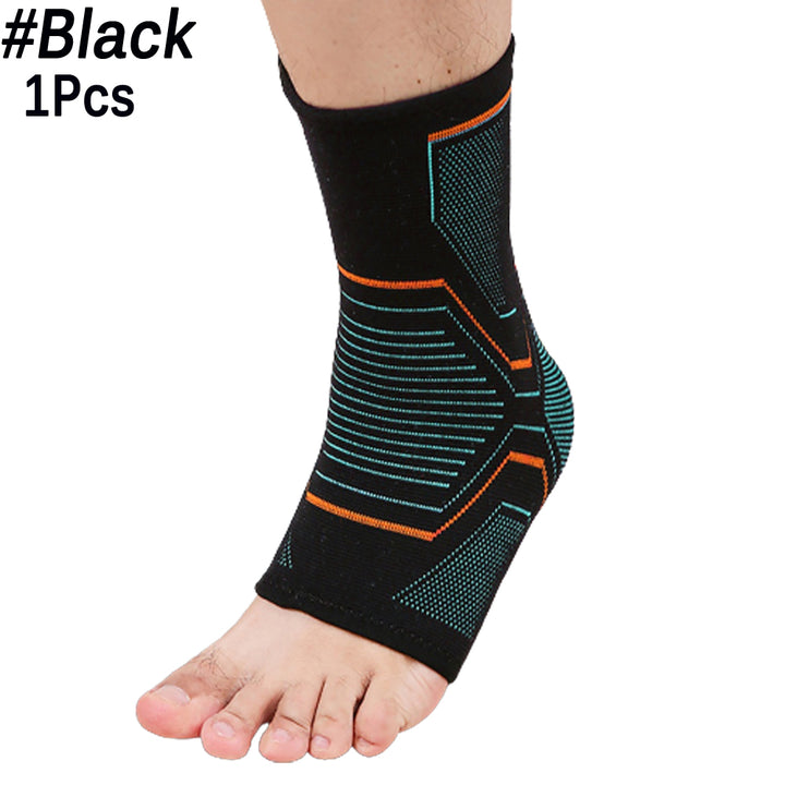 Premium Ankle Compression Sleeve for Men & Women - Silicone Gel Support, Open Toe Design, Pain Relief for Arch & Heel 