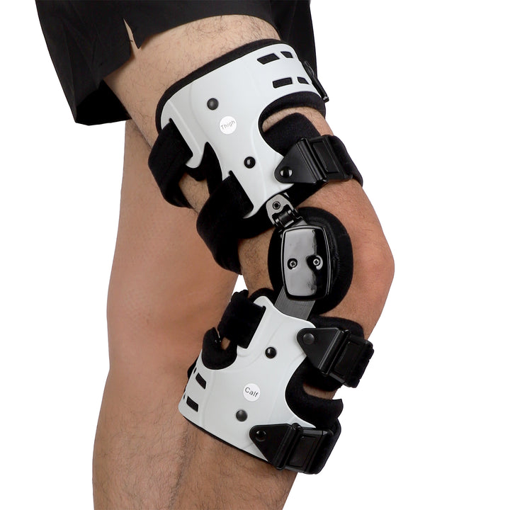 Premium Adjustable Hinged Knee Brace for Postoperative Recovery, ROM Immobilizer for ACL, MCL, Meniscus Tear, and Ligament 