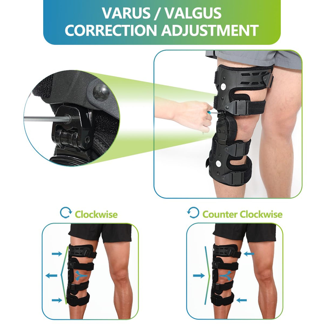 Premium Adjustable Knee Brace for ACL, Meniscus & Ligament Injuries | ROM Hinged Orthopedic Support for Men & Women | Optimal Stability & Comfort - StrengthXPhysiotherapy