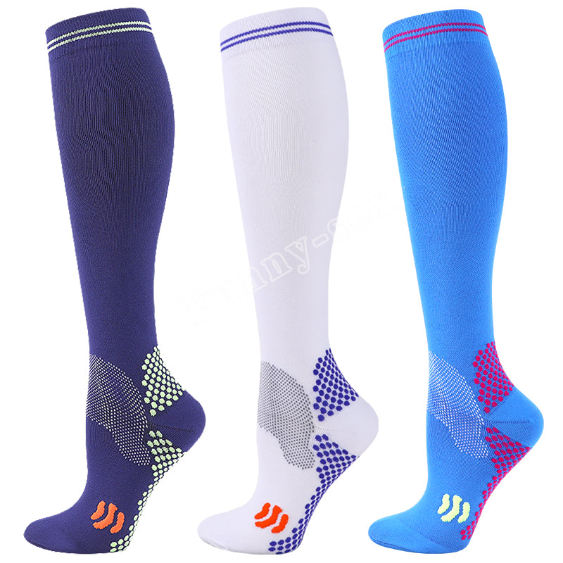 Premium Compression Socks for Men & Women – 20-30 mmHg Support for Varicose Veins, Running, Cycling, Football, Soccer – 