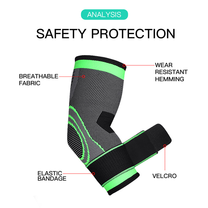 Premium Breathable Elastic Elbow Support Arm Sleeve for Basketball & Badminton – One-Piece Design, Comfortable & Protective,