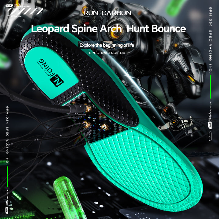 Premium Carbon Plate Running Insoles for Enhanced Propulsion and Speed Rebound - Full-Length Design for Marathon and Racing