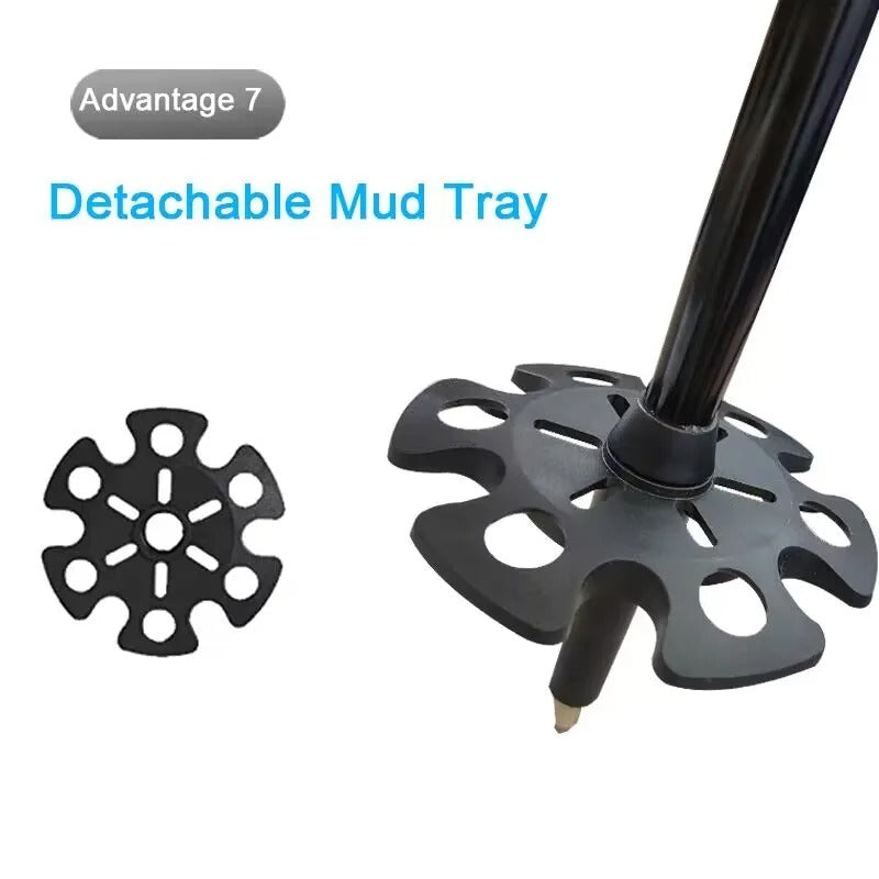 Premium Ultralight Folding Trekking Pole – Adjustable Telescopic Walking Stick, Aviation-Grade Aluminum Alloy, EVA Anti-Slip Handle, Portable for Hiking, Camping, and Outdoor Adventures - StrengthXPhysiotherapy