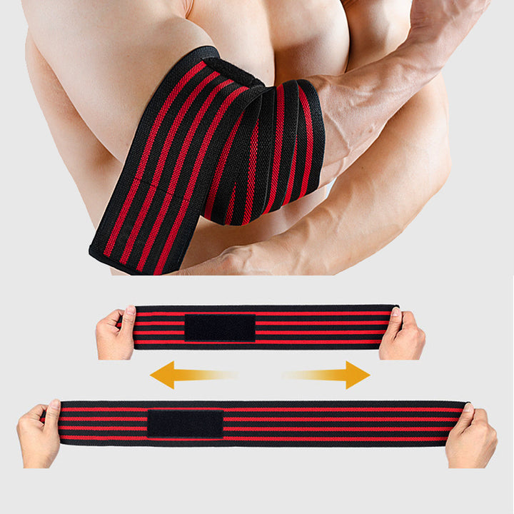 Premium Elbow Strap Bandage for Weightlifting & Fitness – 100cm Long Breathable Support Brace for Gym, Bench Press, Sports 