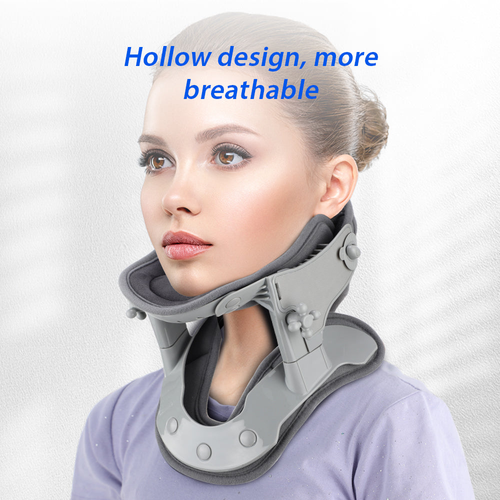 Premium Silicone Neck Brace for Cervical Pain Relief, Breathable & Waterproof Support Collar for Neck Injuries, Stiffness, 