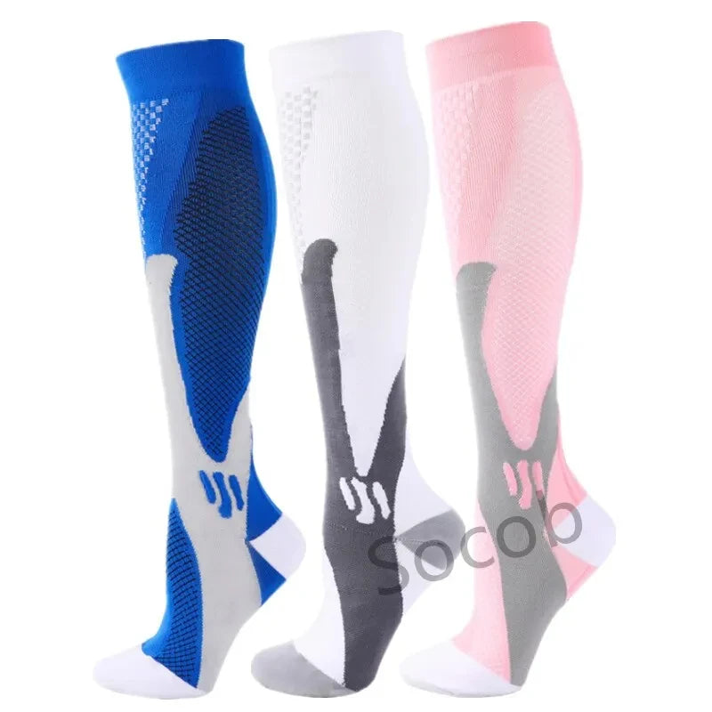 Premium Compression Socks for Men & Women – Elastic Sports, Running, Hiking, Pregnancy & Flight Socks for Varicose Veins, Swollen Legs, Marathon Support - StrengthXPhysiotherapy