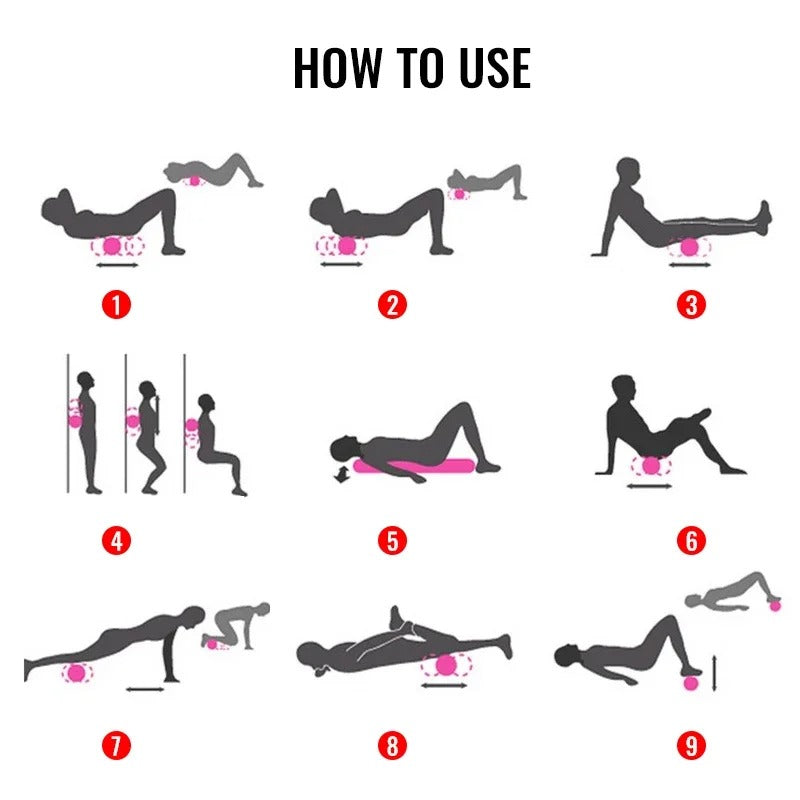 Premium EPP Foam Roller for Yoga & Fitness, 33x14cm, Muscle Relaxation & Myofascial Release, High-Density Back Massager for Post-Workout Recovery & Rehabilitation - StrengthXPhysiotherapy