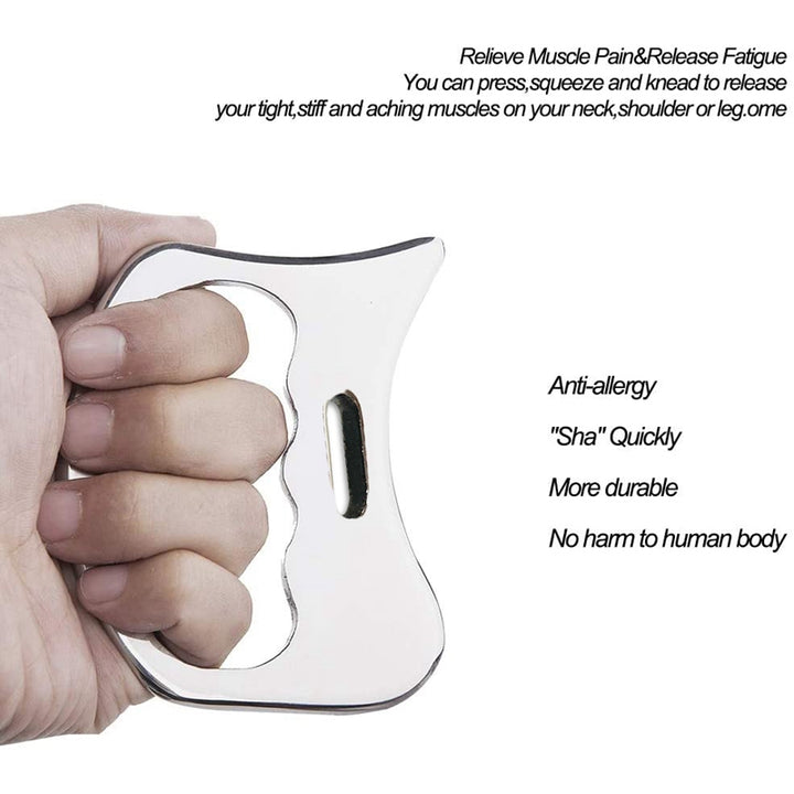 Premium Stainless Steel Gua Sha Scraping Massage Tool for Muscle Relaxation, IASTM for Back, Legs, Arms, Anti-Cellulite 