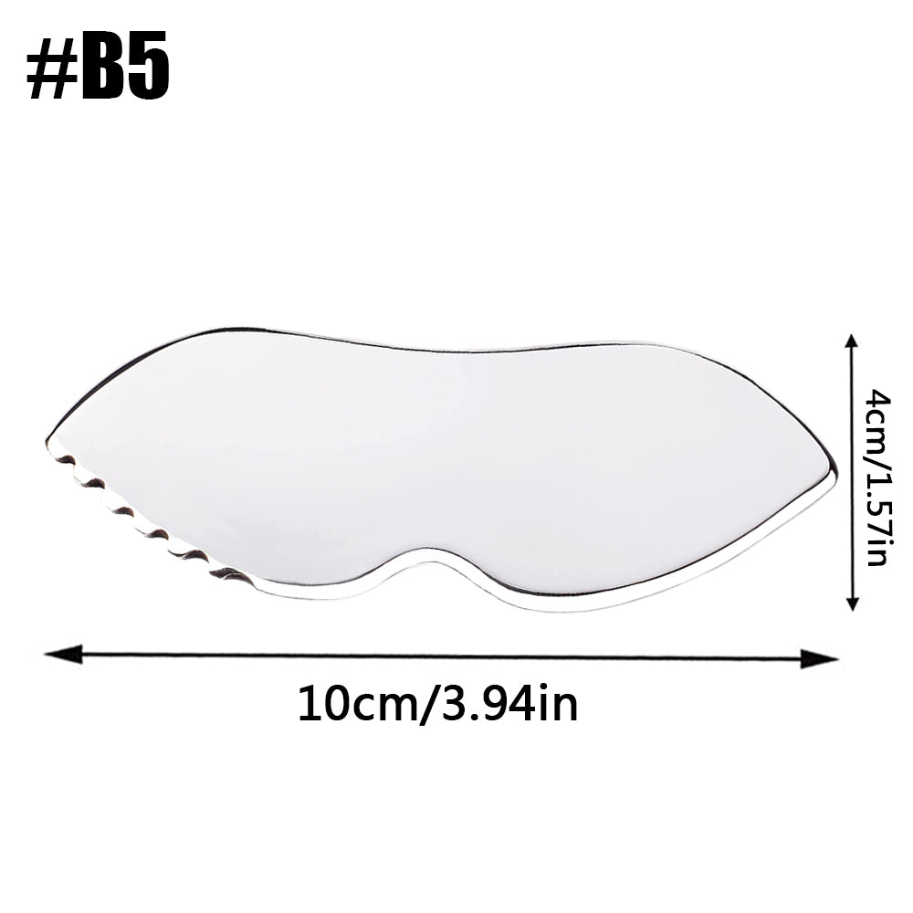 Premium Stainless Steel Gua Sha Scraping Massage Tool for Muscle Relaxation, IASTM for Back, Legs, Arms, Anti-Cellulite 