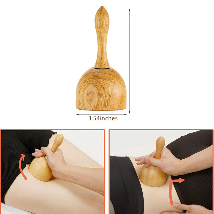 Premium 6-in-1 Wood Therapy Massage Tool Set for Lymphatic Drainage, Anti-Cellulite Fascia Massage Roller, Muscle Relaxation