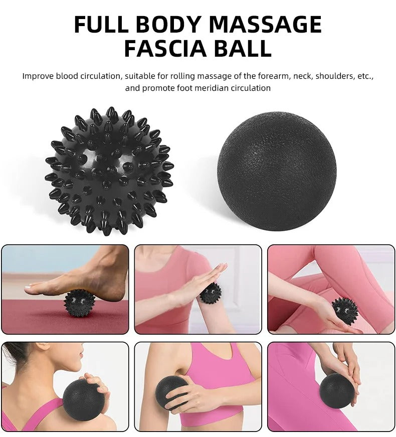 Premium 6-in-1 Yoga Training Kit for Fitness, Pilates & Muscle Recovery, Includes Foam Roller, Massage Stick, Tension Band & 2 Massage Balls for Flexibility & Pain Relief - StrengthXPhysiotherapy