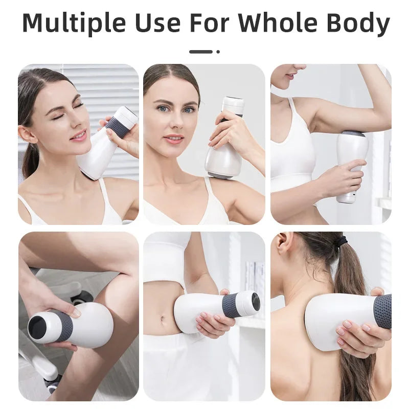 Premium Cordless Handheld Back Massager – Rechargeable 2000mAh Battery, 6 Adjustable Speeds, 4 Massage Nodes for Deep Tissue