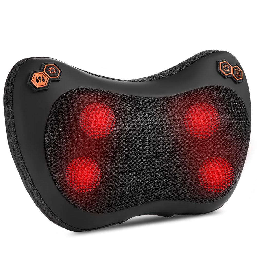 Premium Electric Shiatsu Massage Pillow for Neck, Back, and Body Pain Relief | Multifunctional Heating Massage Pillow for Car