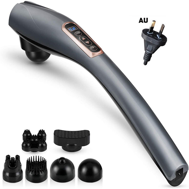 Premium Infrared Electric Handheld Massager with Heat - Full Body Percussion Massage Stick for Neck, Back, and Waist Relief, 