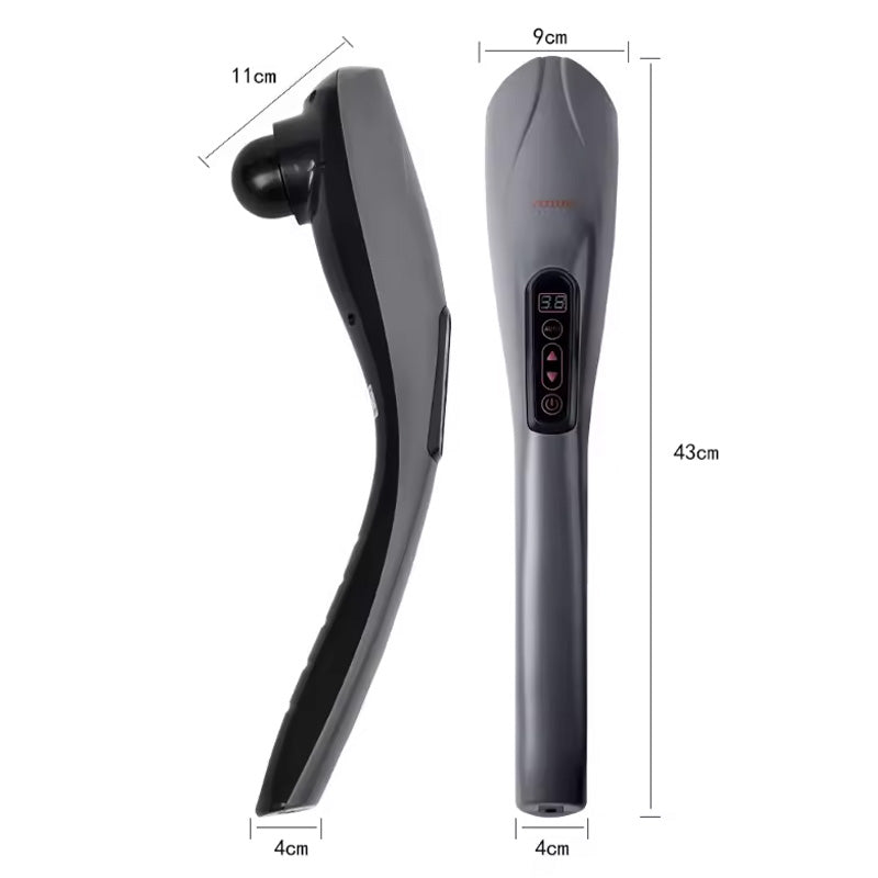 Premium Infrared Electric Handheld Massager with Heat - Full Body Percussion Massage Stick for Neck, Back, and Waist Relief, 
