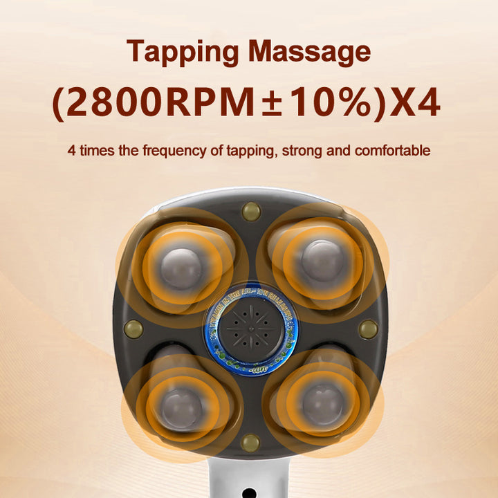 Premium Infrared Electric Handheld Massager with Heat - Full Body Percussion Massage Stick for Neck, Back, and Waist Relief, 