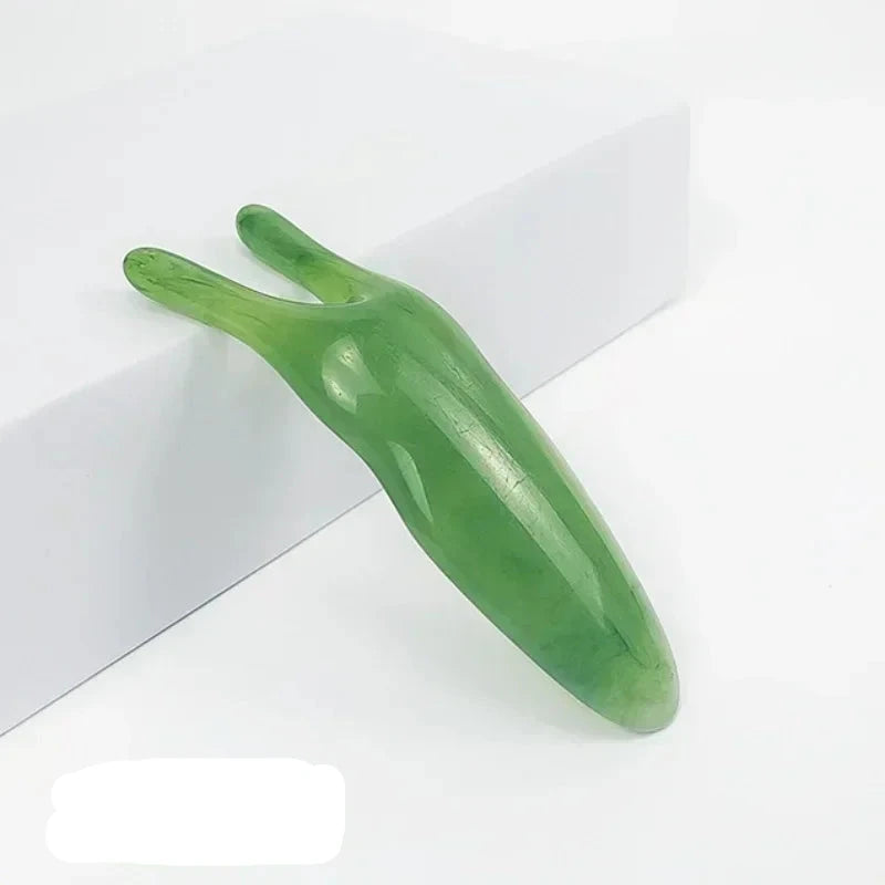 Premium Resin Face Lifting Gua Sha Tool - Y-shaped Fork Massage Plate for Facial Sculpting, Nose Massage, and Trigger Point