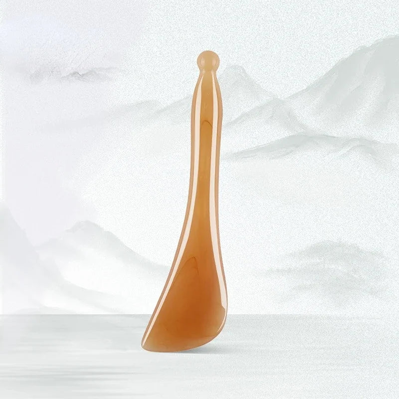 Premium Resin Face Lifting Gua Sha Tool - Y-shaped Fork Massage Plate for Facial Sculpting, Nose Massage, and Trigger Point