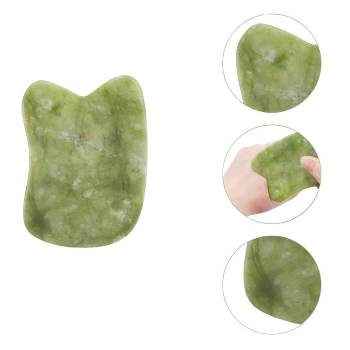 Premium Natural Jade Gua Sha Scraper Board for Face Massage, Acupoint Meridian Relaxation, Skin Lifting and Eye Care SPA Tool