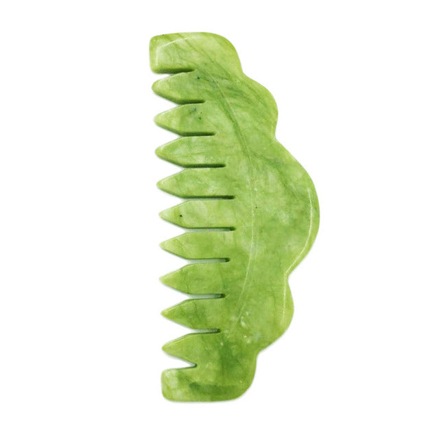 Premium Natural Jade Gua Sha Scraper Board for Face Massage, Acupoint Meridian Relaxation, Skin Lifting and Eye Care SPA Tool