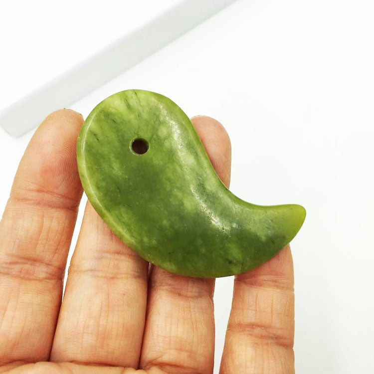 Premium Natural Jade Gua Sha Scraper Board for Face Massage, Acupoint Meridian Relaxation, Skin Lifting and Eye Care SPA Tool