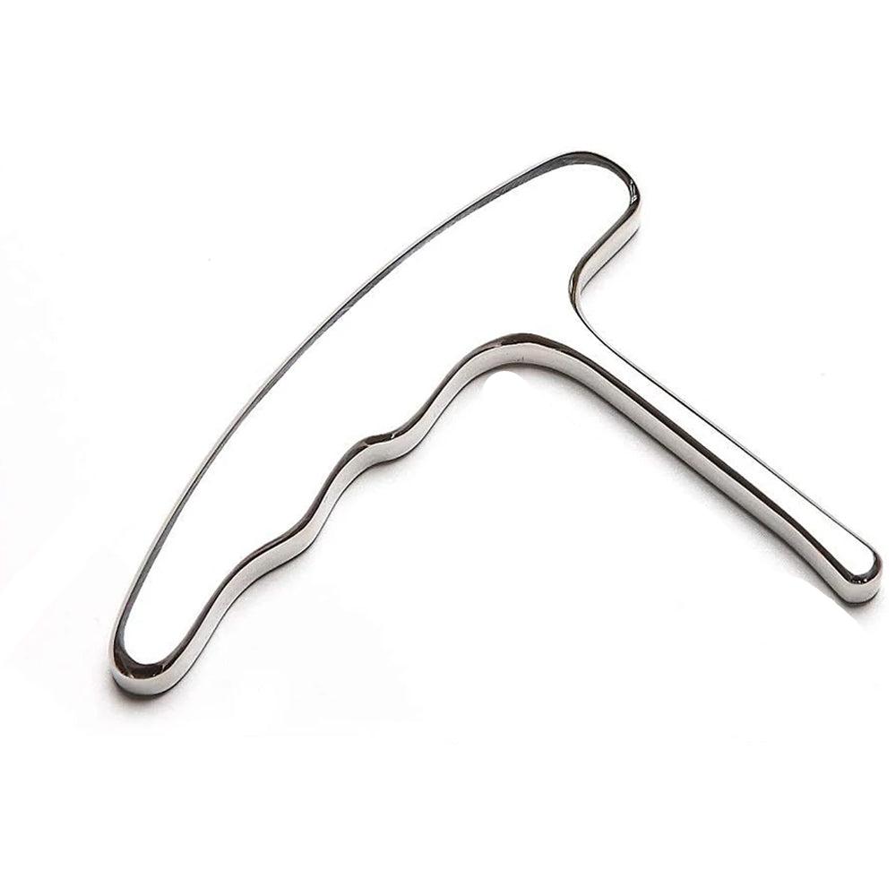 Premium Stainless Steel Manual Deep Tissue Massage Tool - Versatile Trigger Point T-Bar for Full Body Relaxation and Muscle