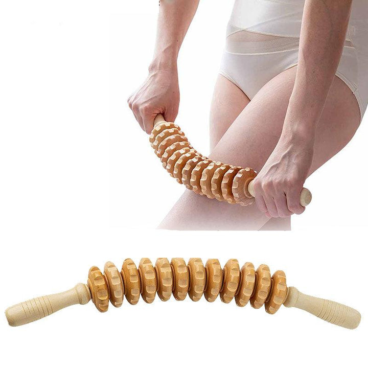 Premium Wood Therapy Massage Tools Set for Body Shaping, Anti-Cellulite, Lymphatic Drainage, Ergonomic Massage Rollers