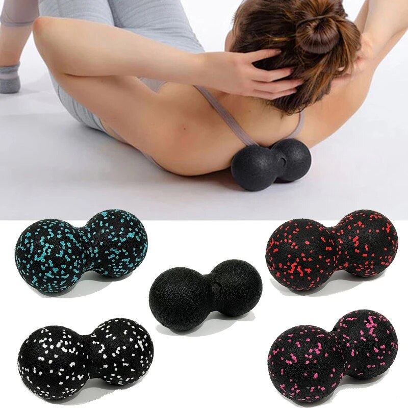 Premium EPP Lacrosse Myofascia Peanut Massage Ball for Pain Relief, High-Density Yoga Ball for Fitness, Body Fascia Exercise