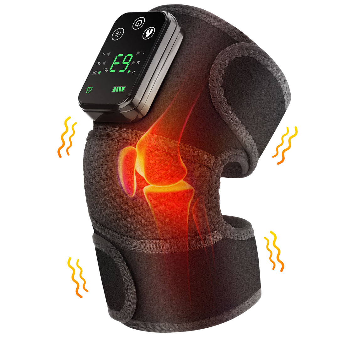 Premium USB Electric Heating Kneepads & Shoulder Massager | 3-in-1 Adjustable Heated Brace with Three Heat Levels & Vibration
