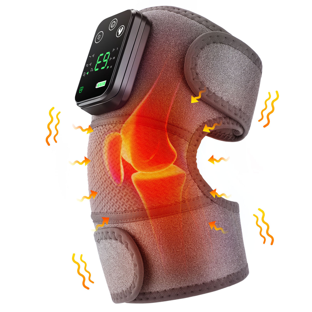 Premium USB Electric Heating Kneepads & Shoulder Massager | 3-in-1 Adjustable Heated Brace with Three Heat Levels & Vibration