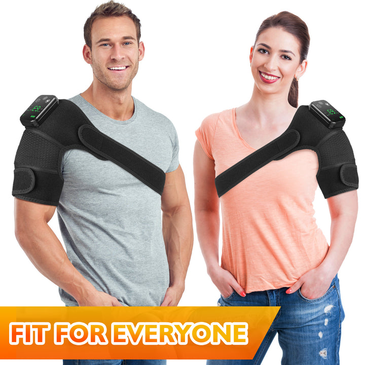 Premium USB Electric Heating Kneepads & Shoulder Massager | 3-in-1 Adjustable Heated Brace with Three Heat Levels & Vibration