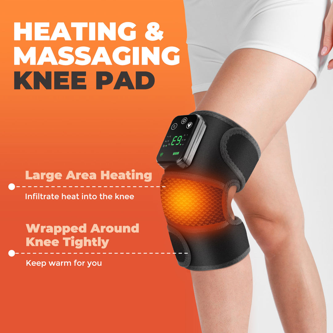 Premium USB Electric Heating Kneepads & Shoulder Massager | 3-in-1 Adjustable Heated Brace with Three Heat Levels & Vibration