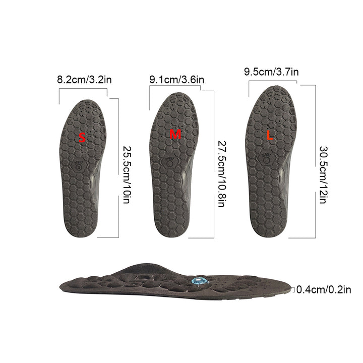 Premium Magnetic Therapy Insoles for Weight Loss and Arch Support - Comfortable Acupressure Shoe Pads for Men & Women, 