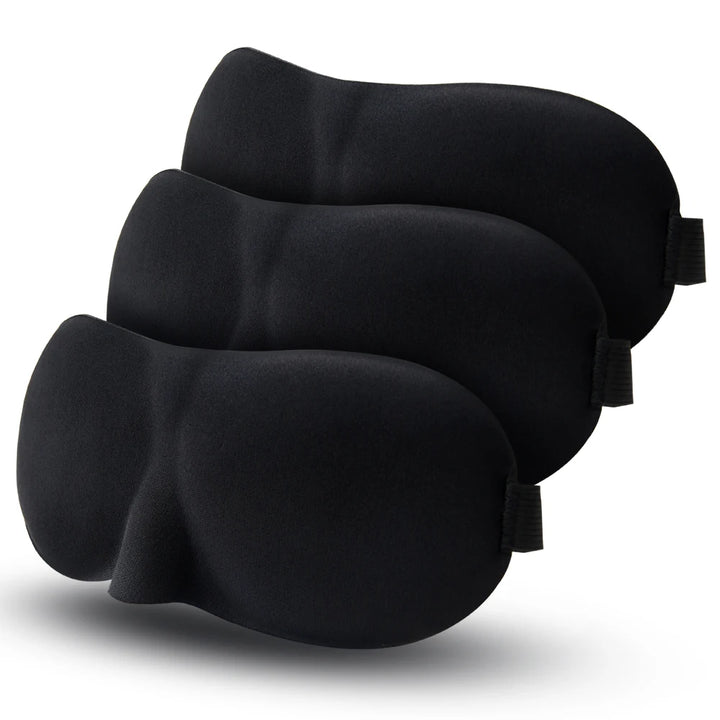 Premium 3D Sleep Mask – Soft Memory Foam Eye Mask for Sleep, Travel, and Migraine Relief – Blockout Light, Comfortable and 