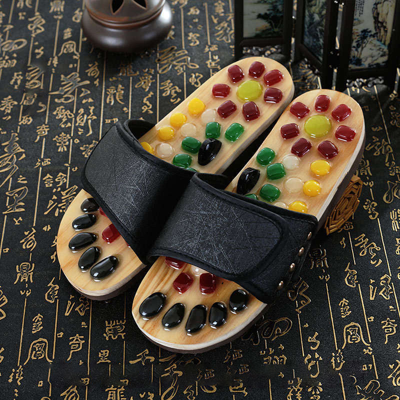 Premium Reflexology Foot Massager Sandals - Adjustable Acupressure Slippers for Stress Relief and Comfort - Non-Slip EVA