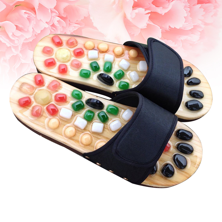 Premium Reflexology Foot Massager Sandals - Adjustable Acupressure Slippers for Stress Relief and Comfort - Non-Slip EVA