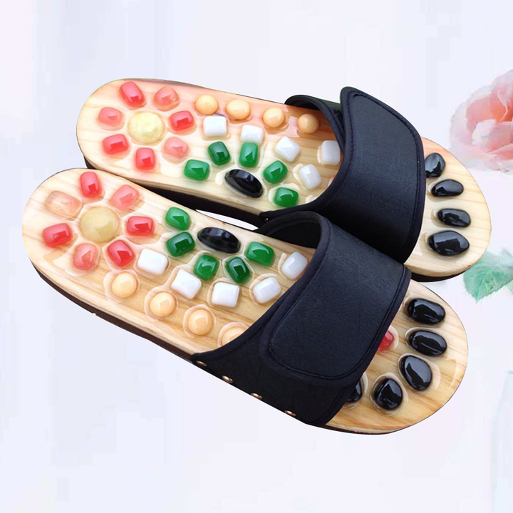 Premium Reflexology Foot Massager Sandals - Adjustable Acupressure Slippers for Stress Relief and Comfort - Non-Slip EVA