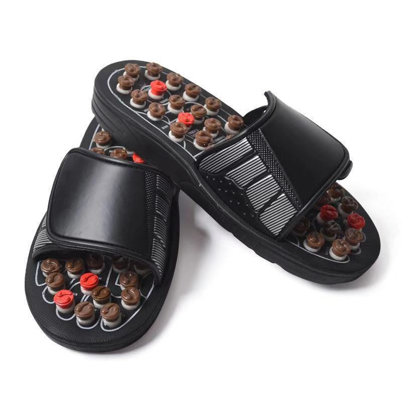 Premium Acupoint Massage Slippers for Foot Therapy | Unisex Rotating Foot Massager Sandals | Medical Acupressure Shoes for 