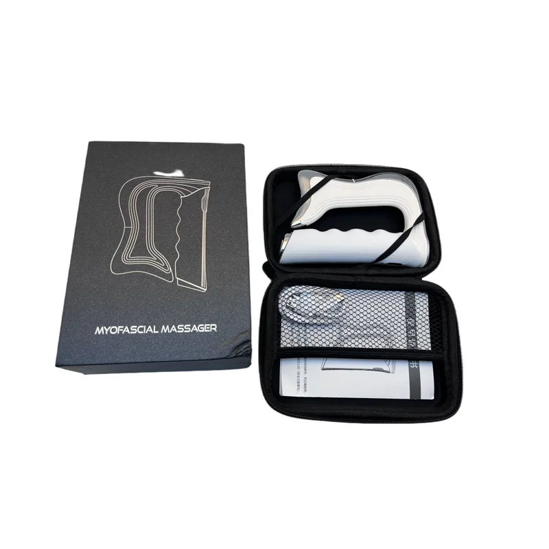 Premium Electric Fascia Massager with NMES Muscle Stimulation, Gua Sha Scraping Tool for Lymphatic Drainage & Pain Relief, 