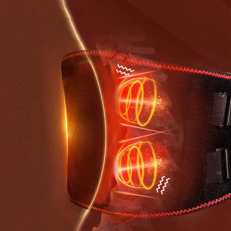 Premium Electric Waist Massager – Portable Lumbar Heating Belt with 3 Vibration Levels & Temperature Control – Adjustable Waist Support Brace for Pain Relief & Comfort - StrengthXPhysiotherapy