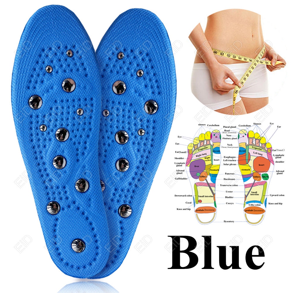 Premium Magnetic Therapy Massage Insoles for Weight Loss - Unisex Foot Acupressure Shoe Pads for Slimming, Comfortable 