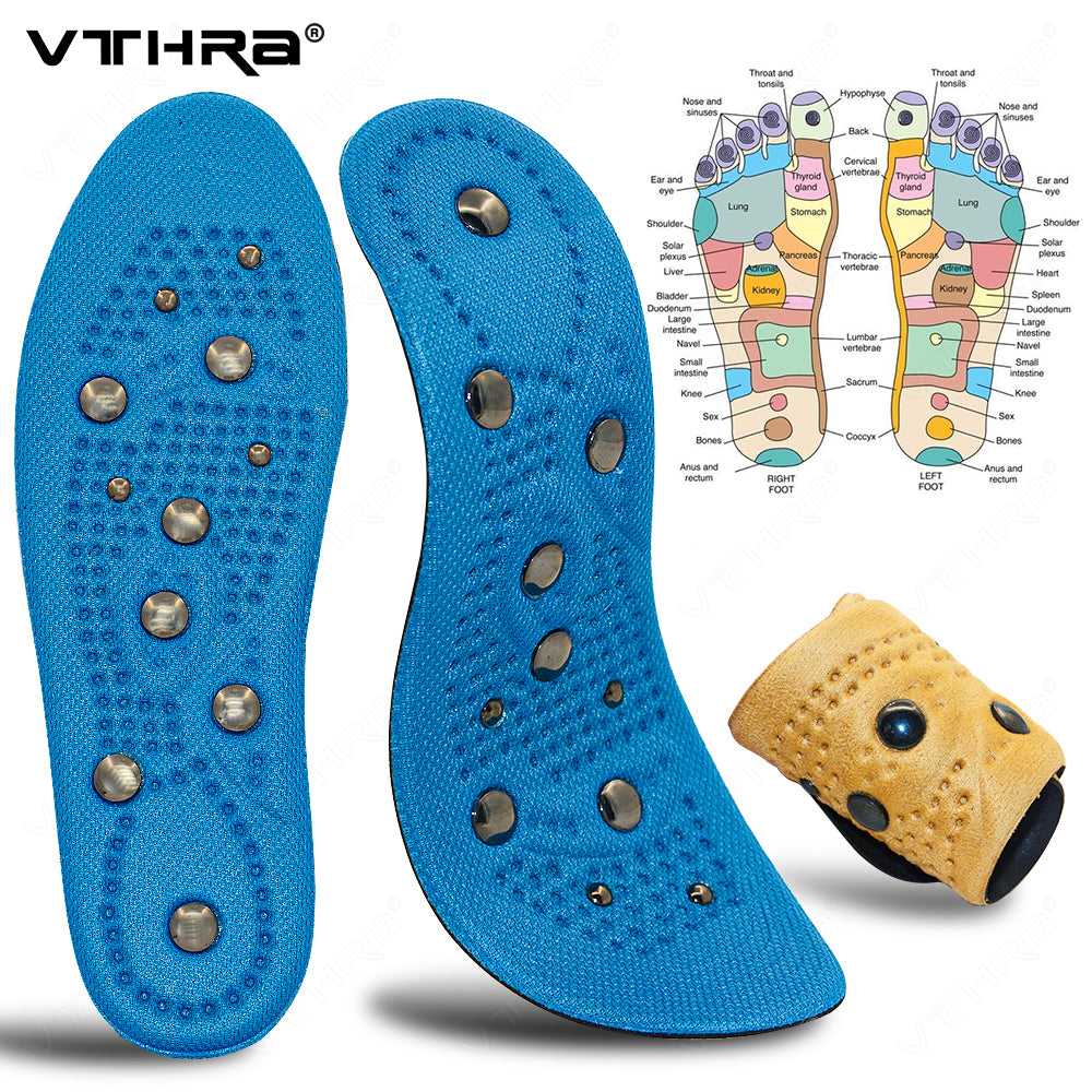 Premium Magnetic Therapy Massage Insoles for Weight Loss - Unisex Foot Acupressure Shoe Pads for Slimming, Comfortable 