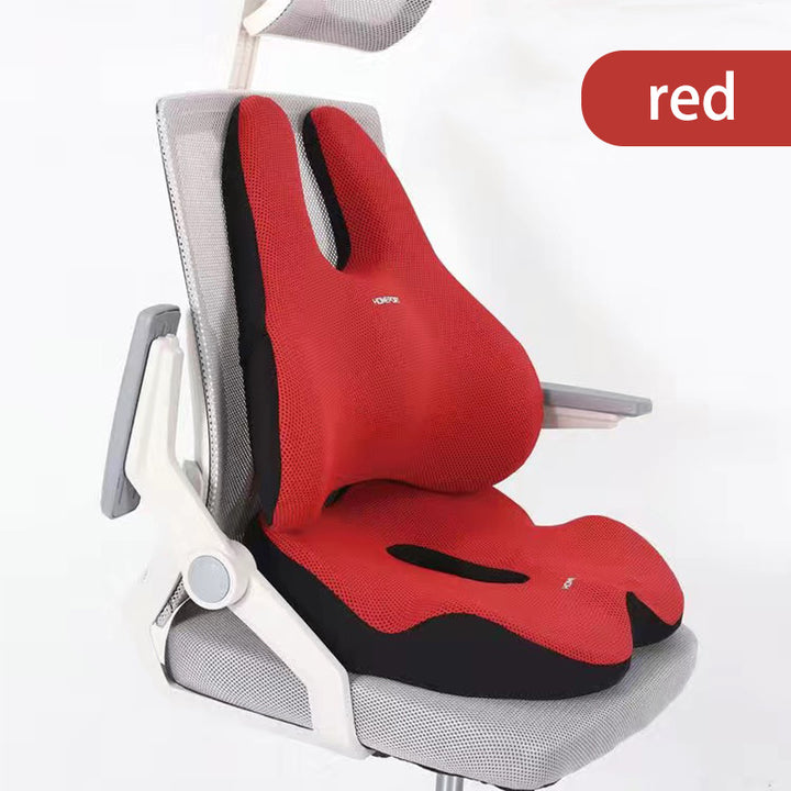 Premium Memory Foam Seat Cushion – Orthopedic Back & Waist Support for Office, Car, & Home – Coccyx Relief, Hip Massage Pad,