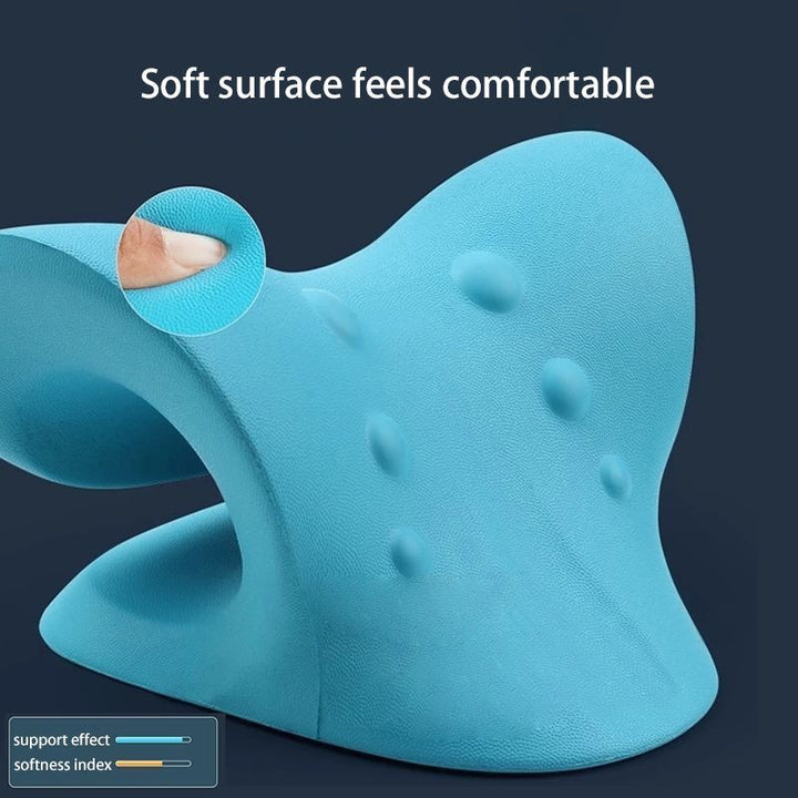 Premium Neck and Shoulder Stretcher Relaxer - Cervical Chiropractic Traction Device, Ergonomic Massage Pillow for Pain 